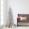 4.5ft. Pre-Lit Silver Tinsel Artificial Christmas Tree, Clear Lights